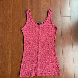 Y2K Buckle Boutique Lace Tank‎